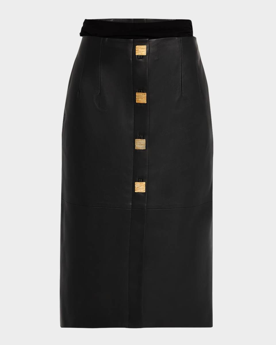 Pilar Leather Skirt